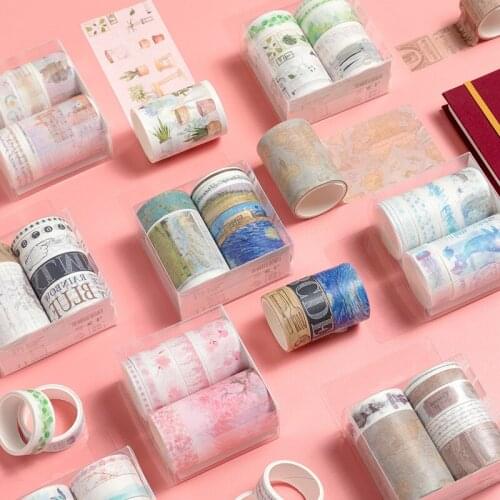 Ellen Brook 1 Set Decorative Elegant Adhesive Tape Scrapbooking Tools Stickers Paper Diary DIY Office Photos Cute Stationary