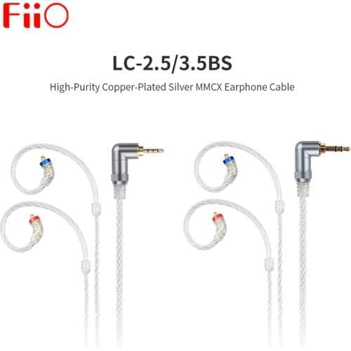 FiiO LC-3.5BS 2.5BS Short cable High-Purity Copper-Plated Silver Standard MMCX 3.5mm for Shure/FiiO BTR5/BTR3/FH7/F9 Headphones