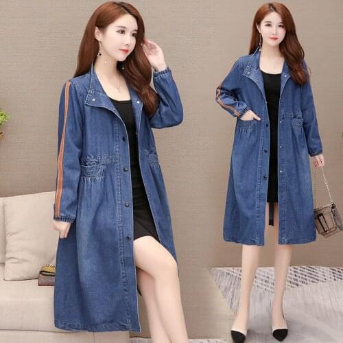 Huapang-Lsl Women's Denim Trench Coats
