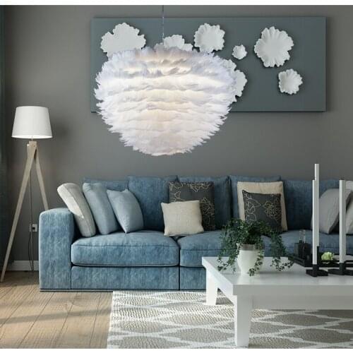 Children room art Pendant lamps American white feather pendant Lights Nordic simple living room bedroom creative ZCL ZL357