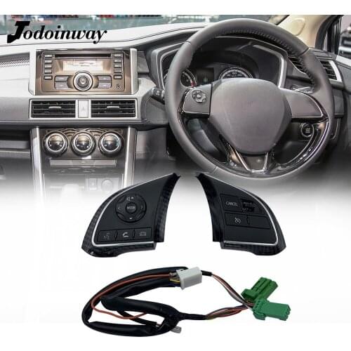 Auto Accessories Carbon Fiber Styling Cruise Control Steering Wheel Switch Audio Media Button For ASX 2018 Strada 2015 Sportero