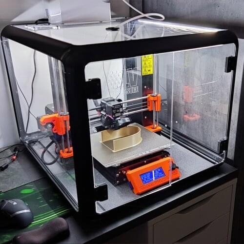 Blurolls BLV enclosure for Prusa MK2S/MK3S/Mini 3d printer--beta test version without acrylic covers