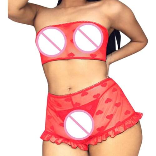 Lace Strapless Women Sleepwear Tube Top Strap Nightwear Lace Trim Satin Cami Top Pajama Sets Sleepwear Home Clothes For Lady