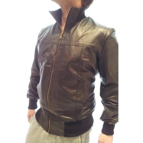CREAZIONIINPELLE Mens Genuine Leather Jacket Made In Italy