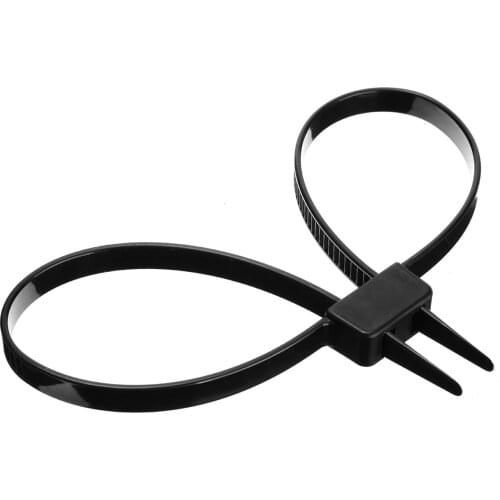 Mayitr 10pcs/lot Double Flex Cuff Wire Self-Locking 12mmx700mm Black Nylon Plastic Network Cable Wire Zip Tie Cord Strap Zip