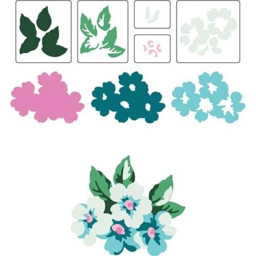 Metal Cutting Dies Decorative Mini Flower Cluster Layering For DIY Scrapbooking Embossing Album Paper Cards Dies 2021New