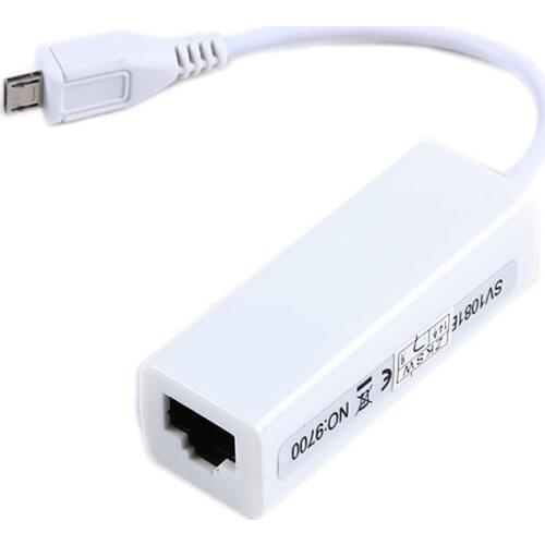 Micro USB 2.0 5 Pin to Ethernet 10/100Mbps RJ45 Network LAN Adapter Card High Speed Data Transfer Adapter for Tablet Macbook