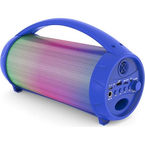 Mikado MD-193BT Blue 1x8W 1200mAh BT/ USB/TF/AUX/TWS/Illuminated speaker