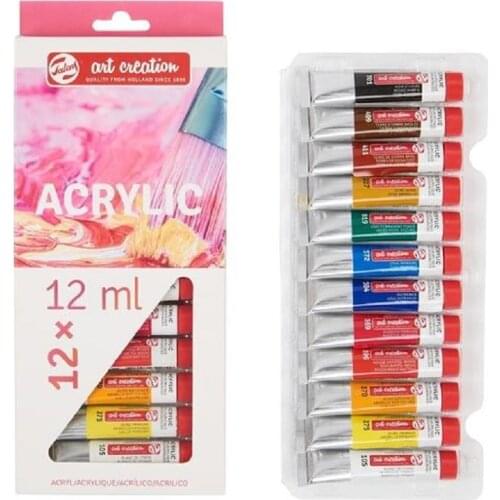 6/12 Colors Acrylic Paint Set Fabric Glass Stone Wooden Water Based Pigments High Quality Paintful DIY Painting Art Supplies