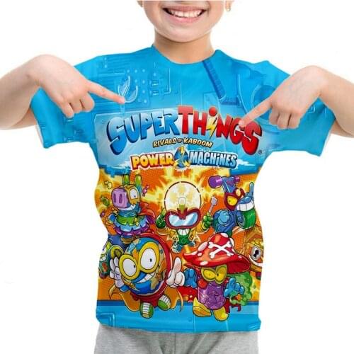 New Superzings T Shirt For Baby Boys Kids Short Sleeve Summer Kawaii Tshirt Tees Casual Cartoon Tops Girls Beautiful T-shirt