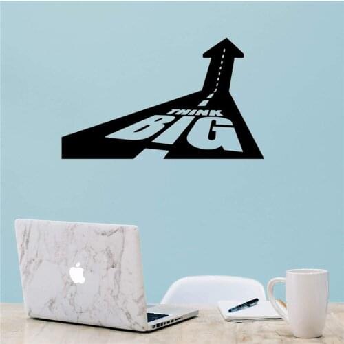 Office Teamwork Think Big Wall Decal Quote Removable Wall Sticker Office Creative Decor Motivational Idea Mural Art vinyl ph78