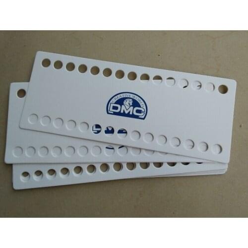 Oneroom cross stitch blank DMC threading boards thread organizer 30 holes, thick white card threading board