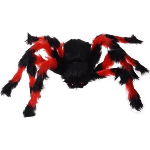 75cm Large Spider Plush Toy / Halloween Decor - Red and Black