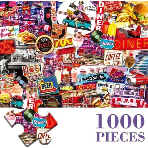 MaxRenard 1000 Pieces Puzzle for Adults 68*49cm Paper Assembling Graffiti Painting Amimals Art Puzzles for Christmas Gifts