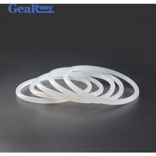 Gearway 3.1mm thickness Translucent Silicon O Ring Seal Food Grade O Ring Sealing Gasket 31/32/33/48/49/50mm OD VMQ O Type Ring
