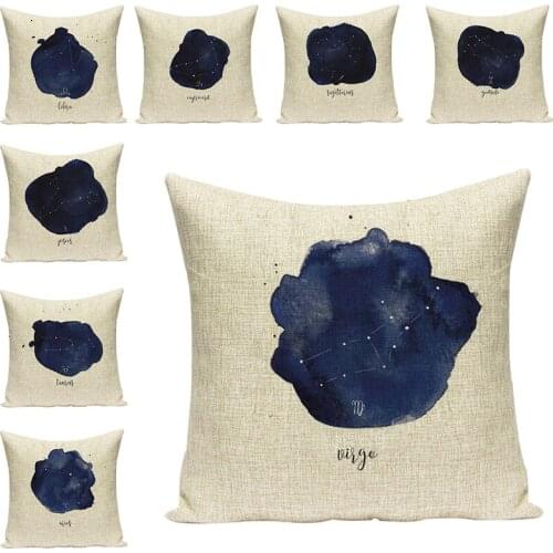 Constellations Printed Cushions Cover Pillow Chair Pillowcase Car Seat Accessories Cushions Starry Art Pillow Cover Home Decor