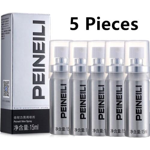 5 pcs Orginal PEINEILI Male Sex Delay Spray 15ML Effective Desensitizers Delay Ejaculation Long-Lasting 60 minutes Prolong Sex