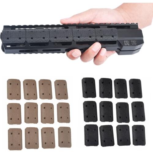 12PCS Tactical Mlok Rail Cover with anti-skid piece fit 20mm Picatinny Weaver Rail Mount Accessories