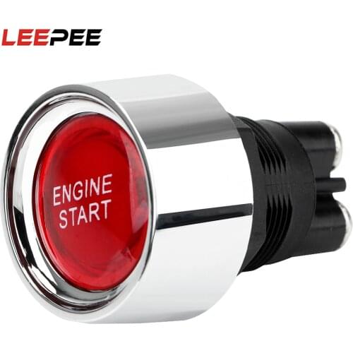 LEEPEE Universal Illuminated Push Button Touch in a 22mm Hole Engine Start Starter Switch Racing Car Auto Switch
