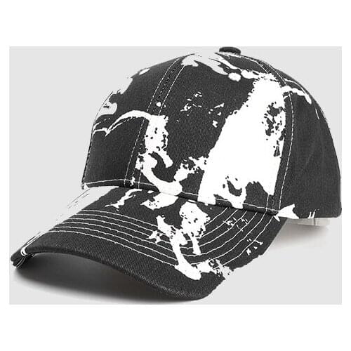 Spring And Summer Baseball Cap Tie Dyed Hardtop Cap Outdoor Cotton Sun Visor Adjustable Elastic Cap For Men And Women