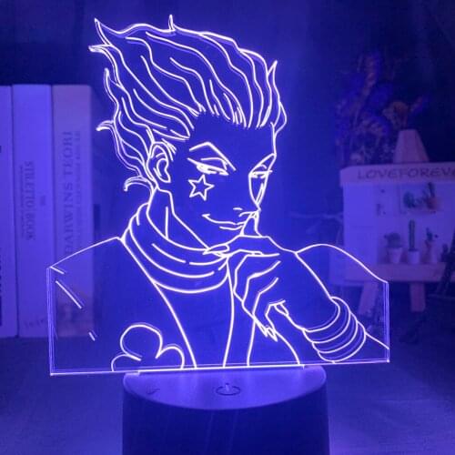 Japanese Anime Hunter X Hunter Cosplay Decor Colorful 3D Night Light Lamp
