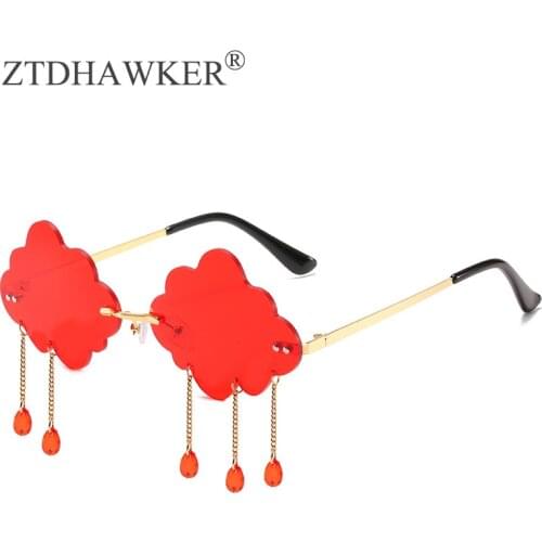 New Personality Raining Girl Sunglasses Cloud Glasses Fashion Exaggerated Women Luxury Eyeglasses
