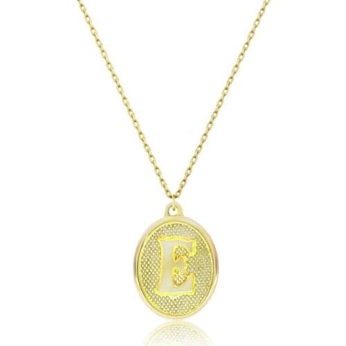 Real Silver 925 Jewelry Sterling Silver Stamped Letter Lady Necklace