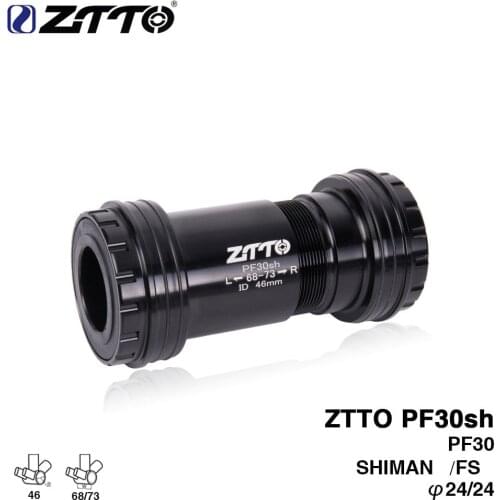 ZTTO PF30sh PF30 24 Adapter bicycle Press Fit Bottom Brackets Axle MTB Road bike For Shimano Prowheel 24mm Crankset chainset DH