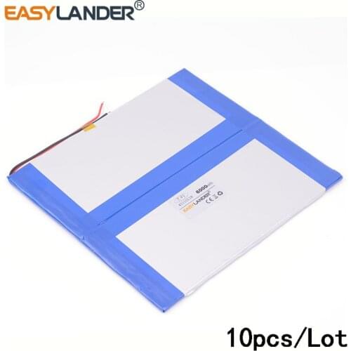10pcs/Lot 7.4V 6000mAH 43110118 lithium Li ion polymer rechargeable battery for tablet pc ,cell phone,speaker,PIPO M3 40110120
