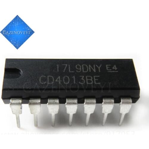 10pcs/lot CD4013BE CD4013BP DIP14 CD4013 DIP new and original IC In Stock