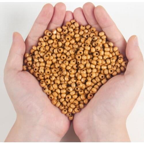 100/500/1000Pcs 6mm Natural Wood Beads Round Loose Smooth Wooden Beads To Needlework For DIY Jewelry Bracelets Components Making