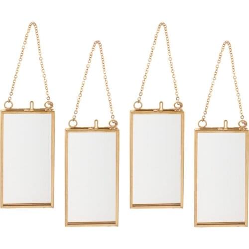 4pcs Double Side Hanging Frame Specimen Artwork Leaf Flower Plant Display