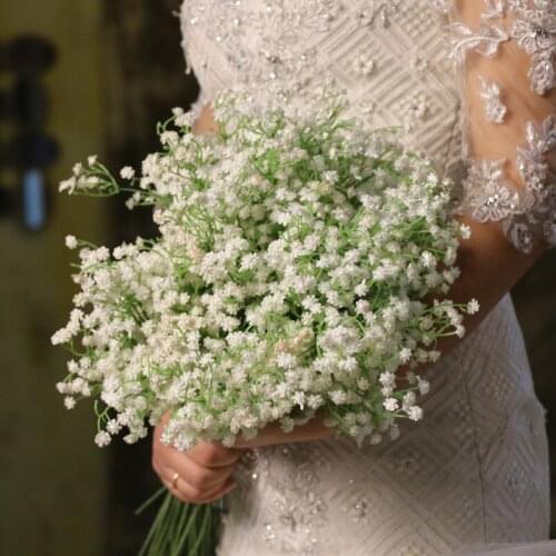 6 bundles 62cm Length Four seasons sky star flower seeds lily bonsai artificial flowers wholesale