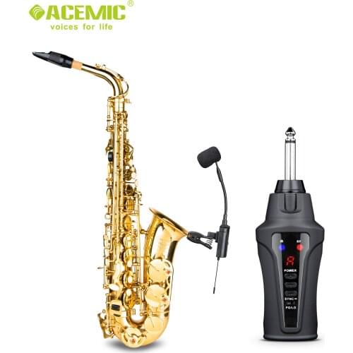 ACEMIC ST-5 outdoor portable wireless saxophone microphone wireless instrument stage performance mic UHF 16 selectable channels
