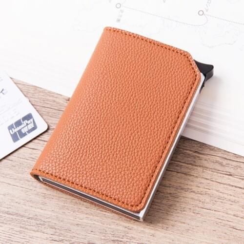 Aluminum Box Credit Card Holder for Men and Women New Slim Mini Wallet Security RFID Holder Pop-Up Clutch Card Case