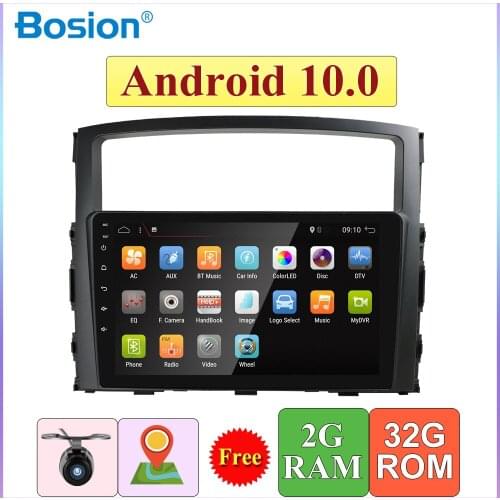 9inch 2 Din Car Multimedia Player Android 10.0 For Mitsubishi Pajero V97 V93 2006-2013 Car Radio Stereo GPS Navi BT WIFI MAP SWC