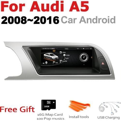 Android 9.0 4+64GB Car Multimedia Player For Audi A5 8T 8F 2008~2016 MMI 2G 3G GPS Navigation head unit stereo touch monitor dvd