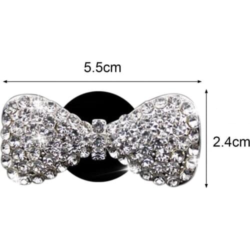 Car Air Freshener Holder Bowknot Shape Shiny Metal Auto Air Outlet Fresh Fragrance Freshener Perfume Clip for Car Accessories