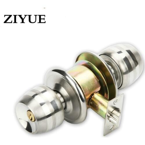 Free Shipping Interior Wooden Door Stainless Steel Spherical Locks Bathroom Live room Door Locks