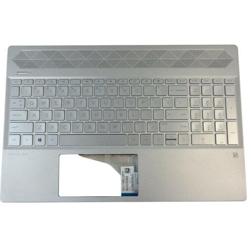 JIANGLUN Used For HP 15-CS 15-CW Palmrest Top Case with Keyboard Non-Backlit Silver