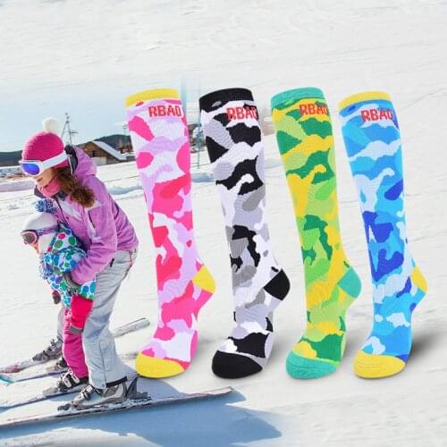 Kid Ski Socks Boys and Girls Winter Breathable Warm Snowboard Socks Childrens High Quality Thickened Outdoor Sports Socks