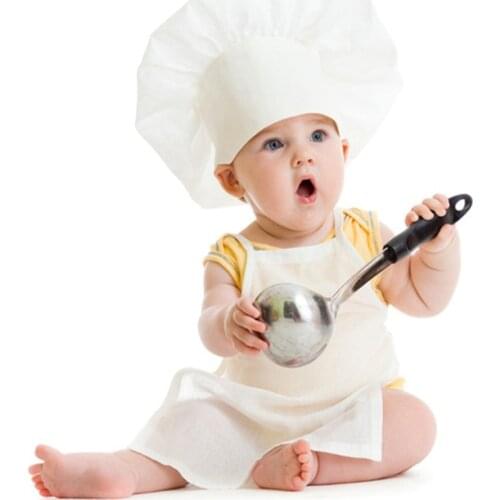 Kids Chef Apron Baby Photography Photo Chef Hat Suit Chef Clothes for Baby Photo Shoots Cook Costume Newborn Photography Prop