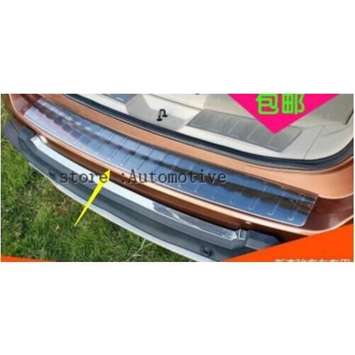 For Nissan Rogue x trail 2014 2015 Steel outside rear trunk bottom plate sticker cover protector without logo