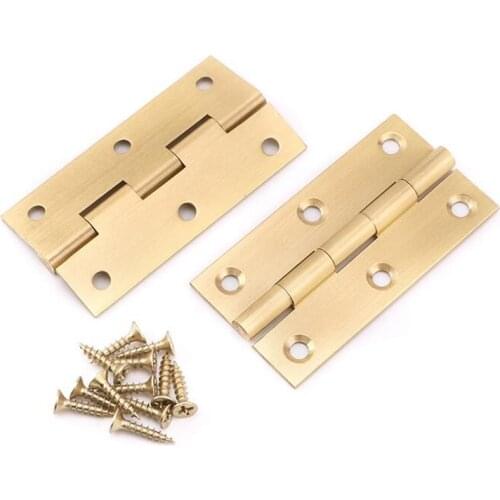 Cabinet Door Hinges Brass Kitchen Cupboard Folding Butt Hinges 2"/2.5"/3"-4Pack