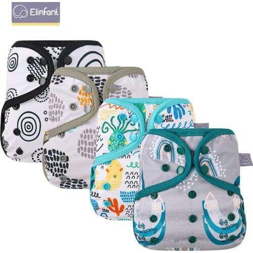 Elinfant Waterproof pul Fit 10-20kg With 1pcs Bamboo Cotton Insert Bigger Size Ecological Baby Diaper Cover