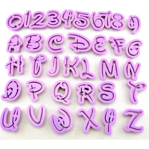 36pcs/set DIY Letter Number Cake Mould Fondant Sugarcraft Cookie Cutter Mold Decorating Tools