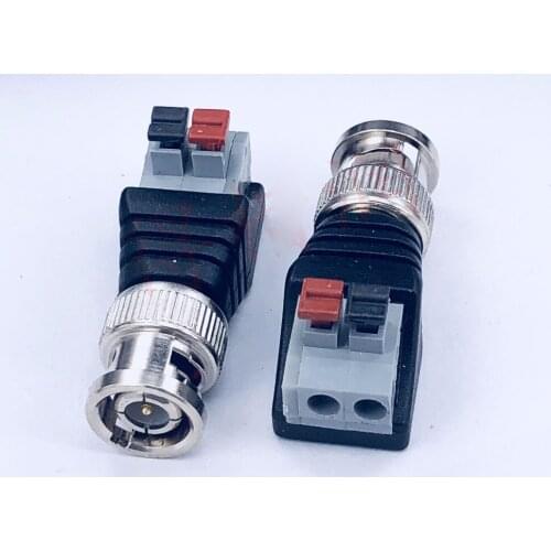 Avoid welding BNC connector Q9 video monitoring plug press type screw BNC no. positive and negative terminal terminals