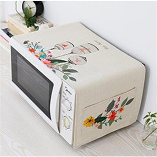 Microwave oven cover dustproof cover cloth household electric oven cover cloth, cotton and linen multi-purpose cover