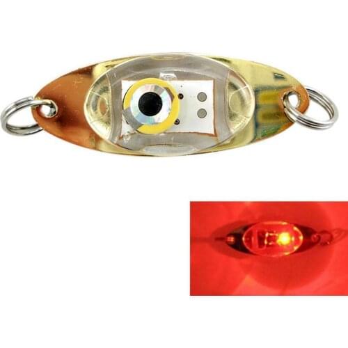 Hot Eye Shape Night Fishing Underwater Fish Lure LED Flashing Light Tackle Tool Metal Luring Devices Bait Fishing Accessories