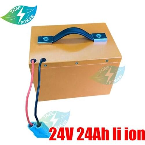 24v 24Ah Lithium Battery Pack Li-ion 20ah BMS 7S for Electric Bike 250w 350w 500w Wheelchair Scooter Equipment +3A Charger